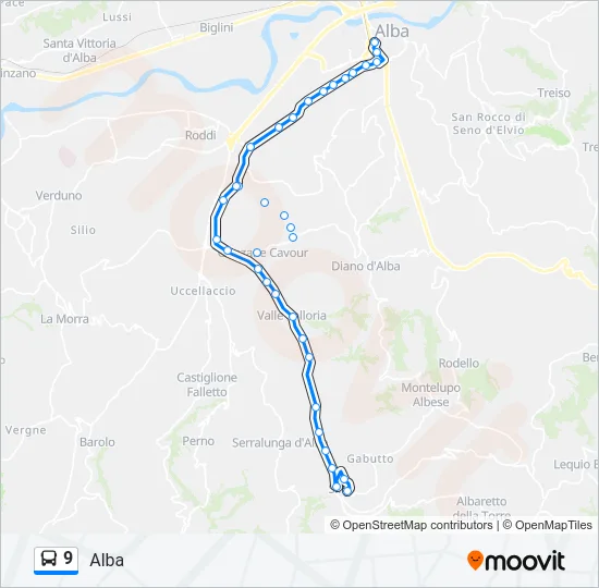 9 Bus Line Map