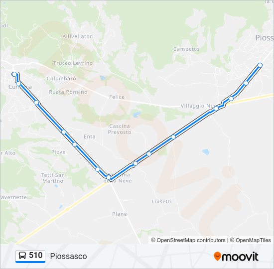 Percorso linea bus 510