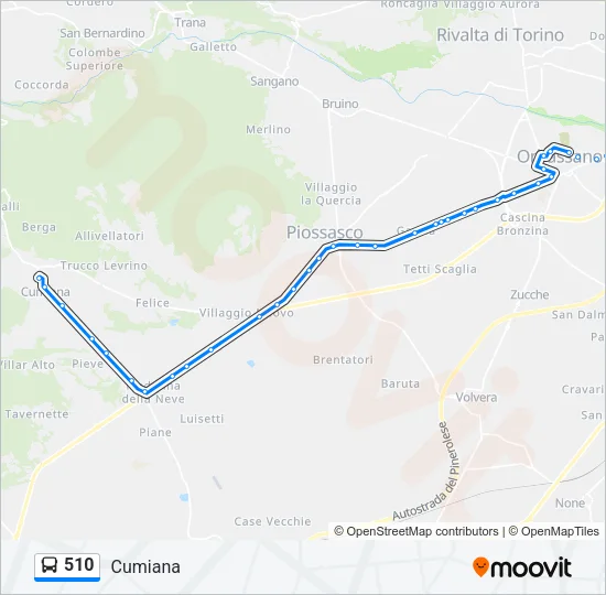 510 Bus Line Map