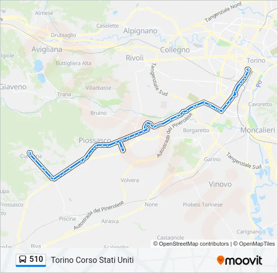 510 Bus Line Map
