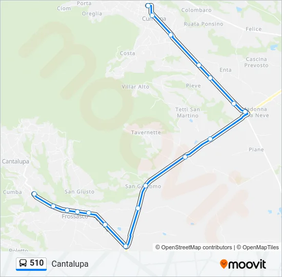 510 Bus Line Map