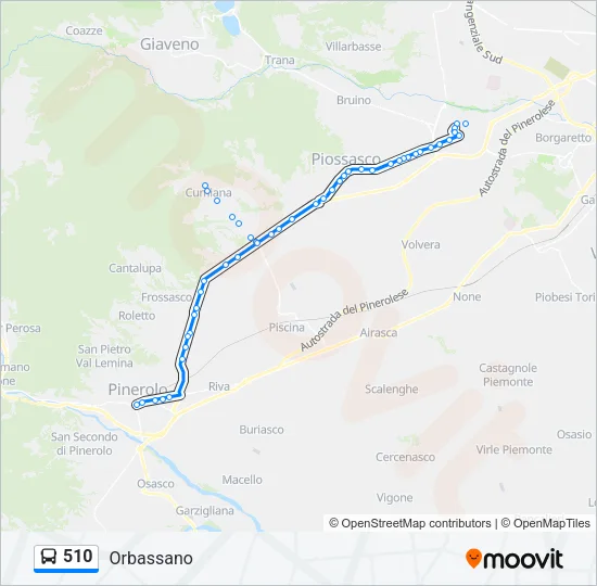 510 Bus Line Map