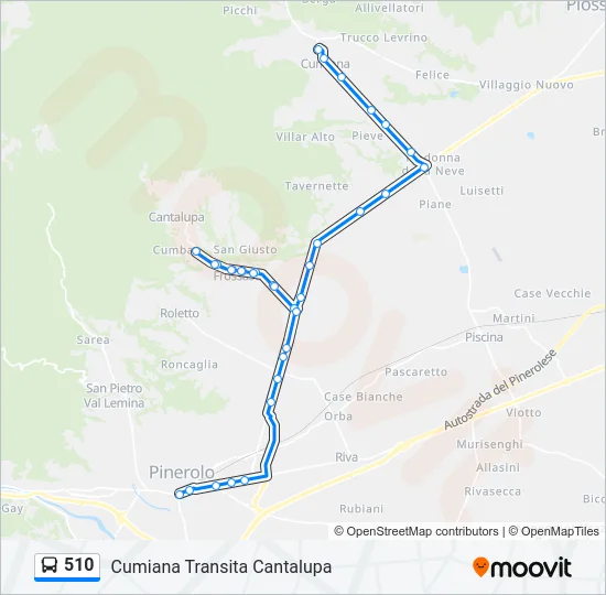 510 Bus Line Map