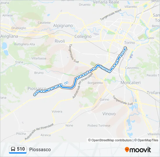 510 Bus Line Map