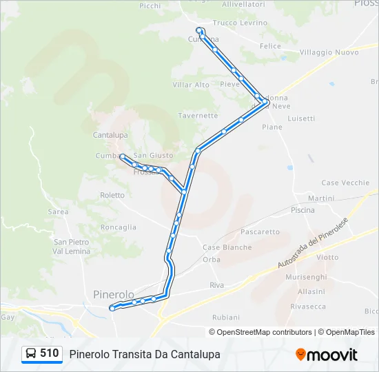 510 Bus Line Map