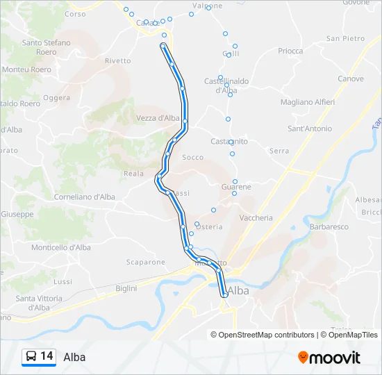 14 Bus Line Map