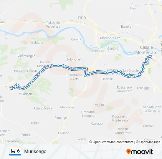 6 Bus Line Map