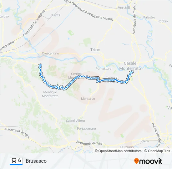 6 Bus Line Map