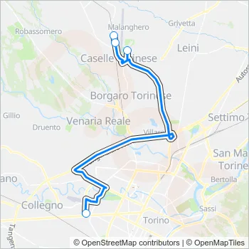 382 Bus Line Map