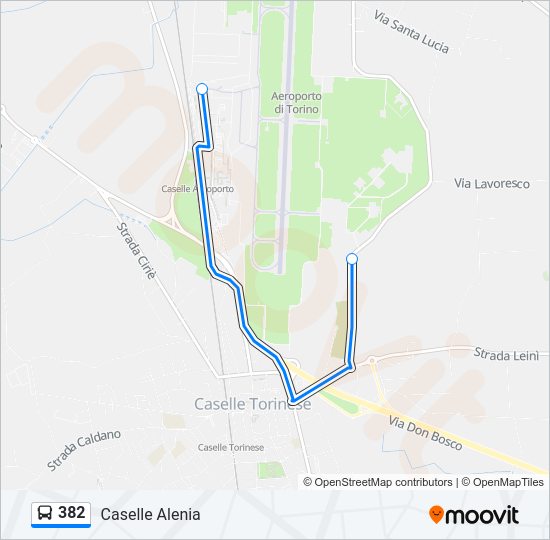 382 Bus Line Map