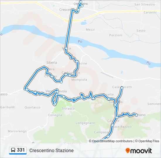 331 Bus Line Map