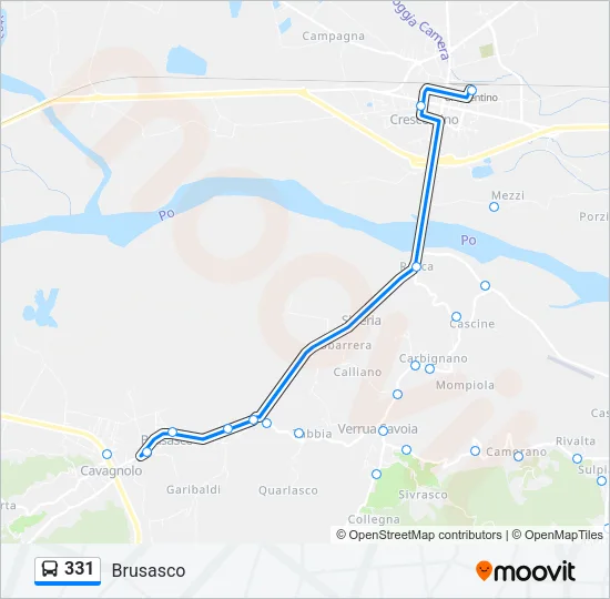 331 Bus Line Map