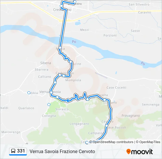 331 Bus Line Map