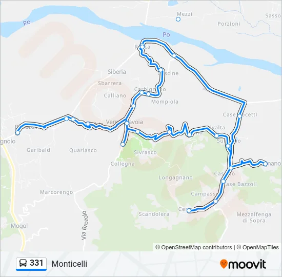 331 Bus Line Map