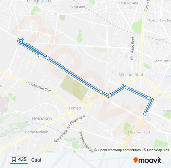 435 Bus Line Map