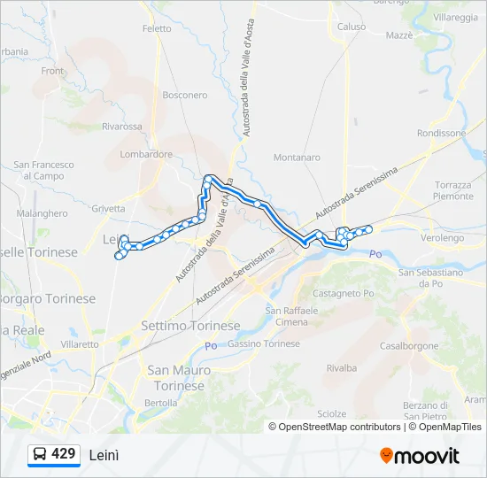 429 Bus Line Map