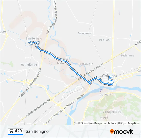 429 Bus Line Map