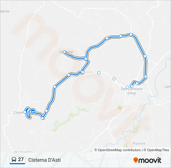 27 Bus Line Map