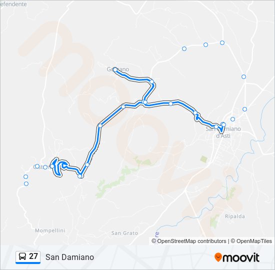 27 bus Line Map