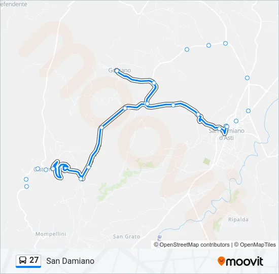 27 Bus Line Map