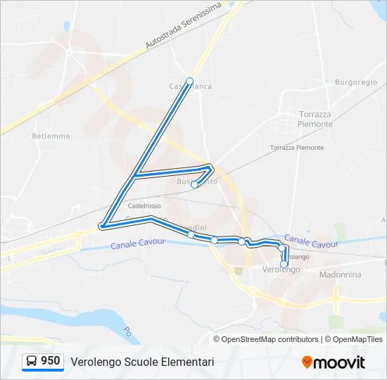950 Bus Line Map