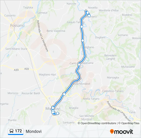 172 Bus Line Map