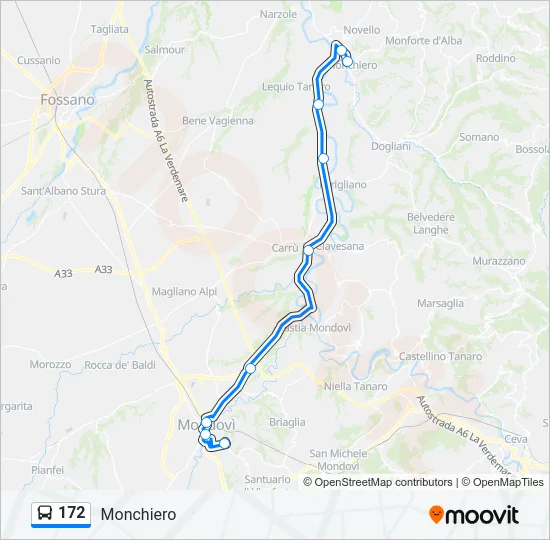 172 Bus Line Map