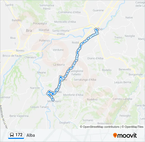 172 Bus Line Map