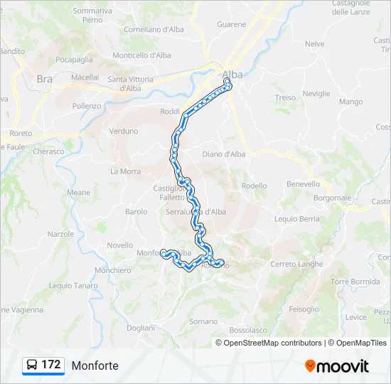 172 Bus Line Map