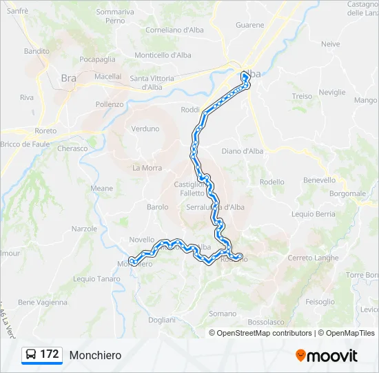 172 Bus Line Map