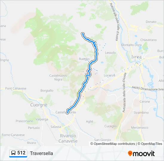 512 Bus Line Map