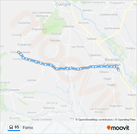 95 Bus Line Map