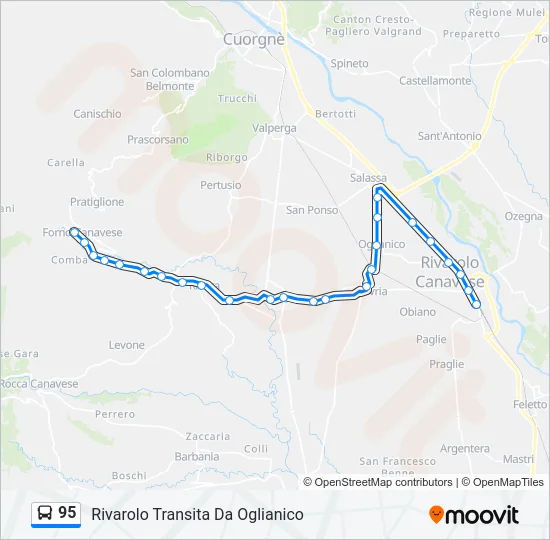 95 Bus Line Map