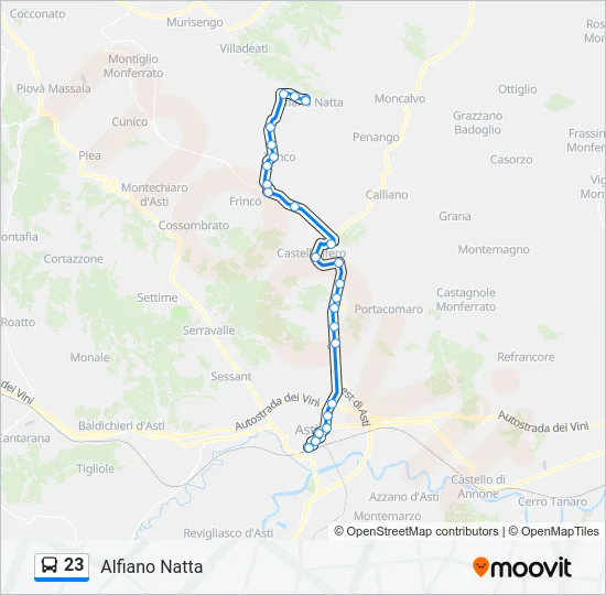 23 Bus Line Map