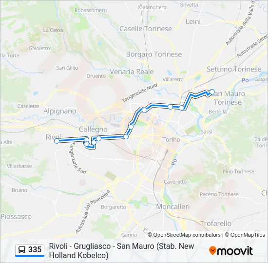 335 Bus Line Map