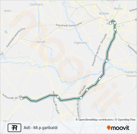 R train Line Map