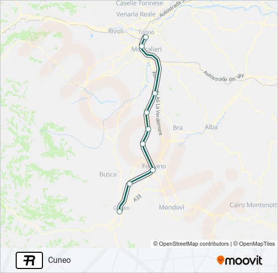 R train Line Map