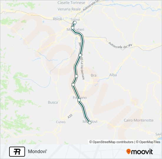 R train Line Map