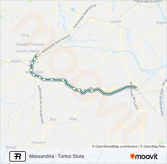 R train Line Map