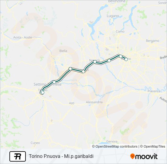 R train Line Map