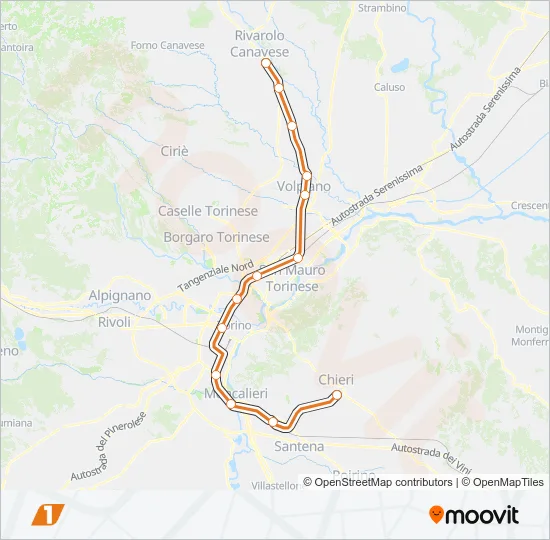 SFM1 Train Line Map