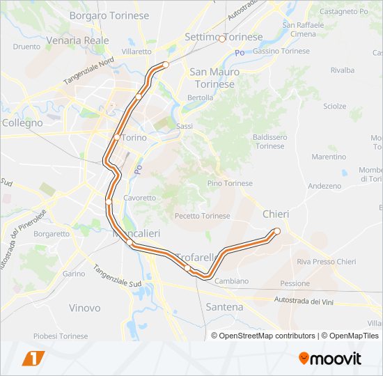 SFM1 train Line Map