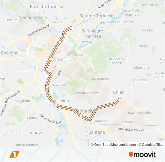 SFM1 Train Line Map