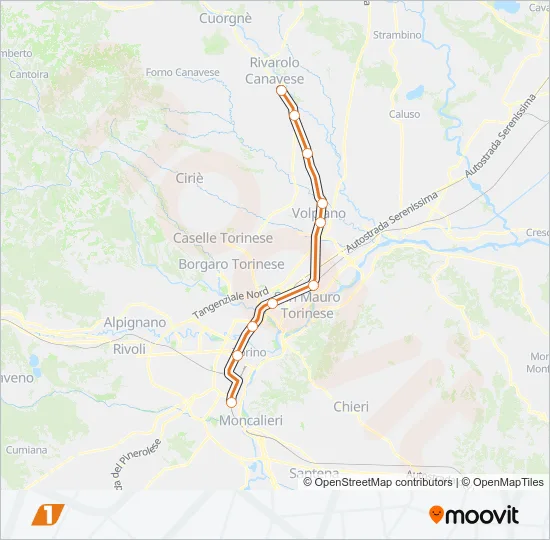 SFM1 Train Line Map