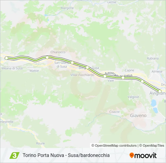 SFM3 Train Line Map