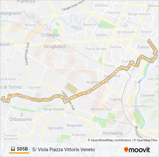 S05B Bus Line Map