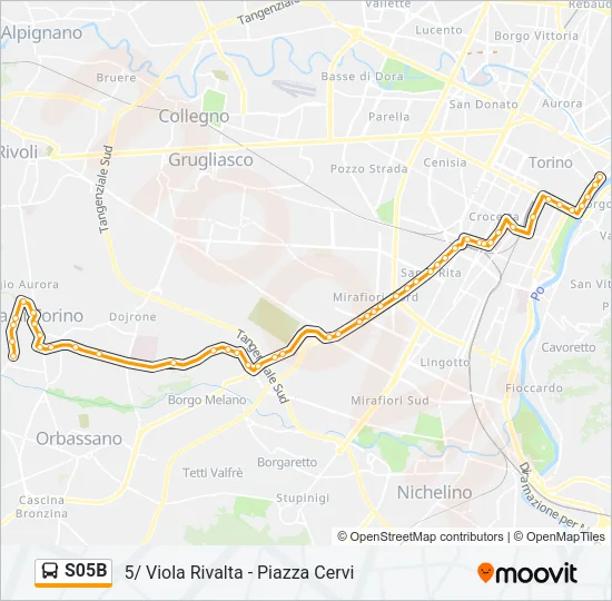 S05B Bus Line Map