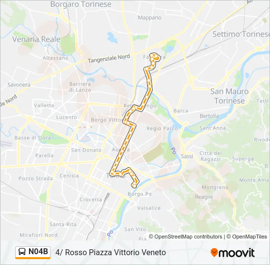 N04B Bus Line Map