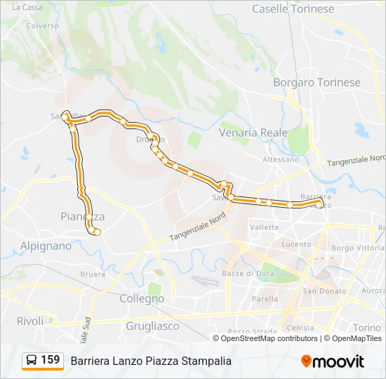 159 Bus Line Map