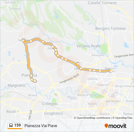 159 Bus Line Map
